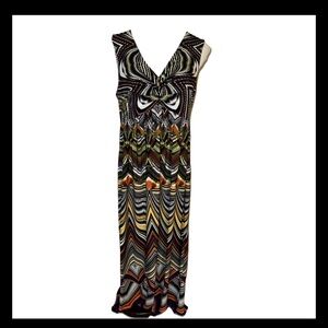 Chico’s Black Maxi Dress 2 L White Long